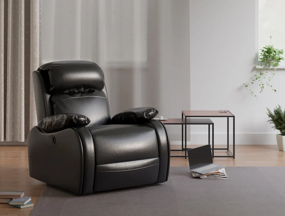 Leather recliner