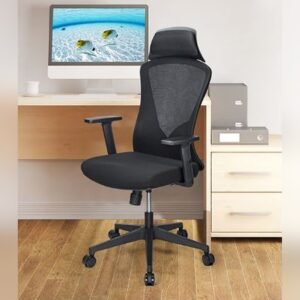 Ergonomic Mesh Chair with Headrest – Nylon Base