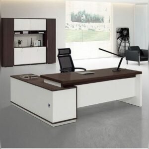 Executive Table ZF-ET 02 – 72" L-Shaped Desk with Side Rack