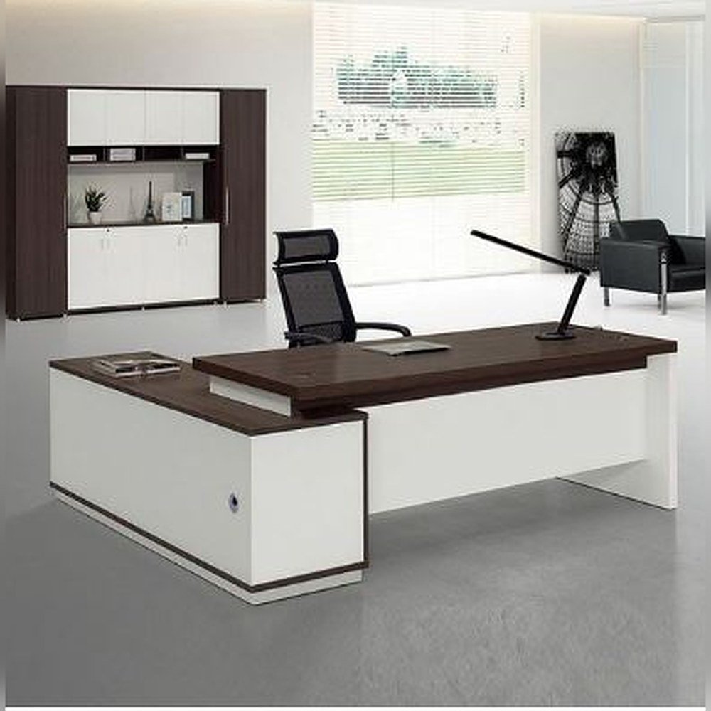 Executive Table ZF-ET 02 – 72" L-Shaped Desk with Side Rack