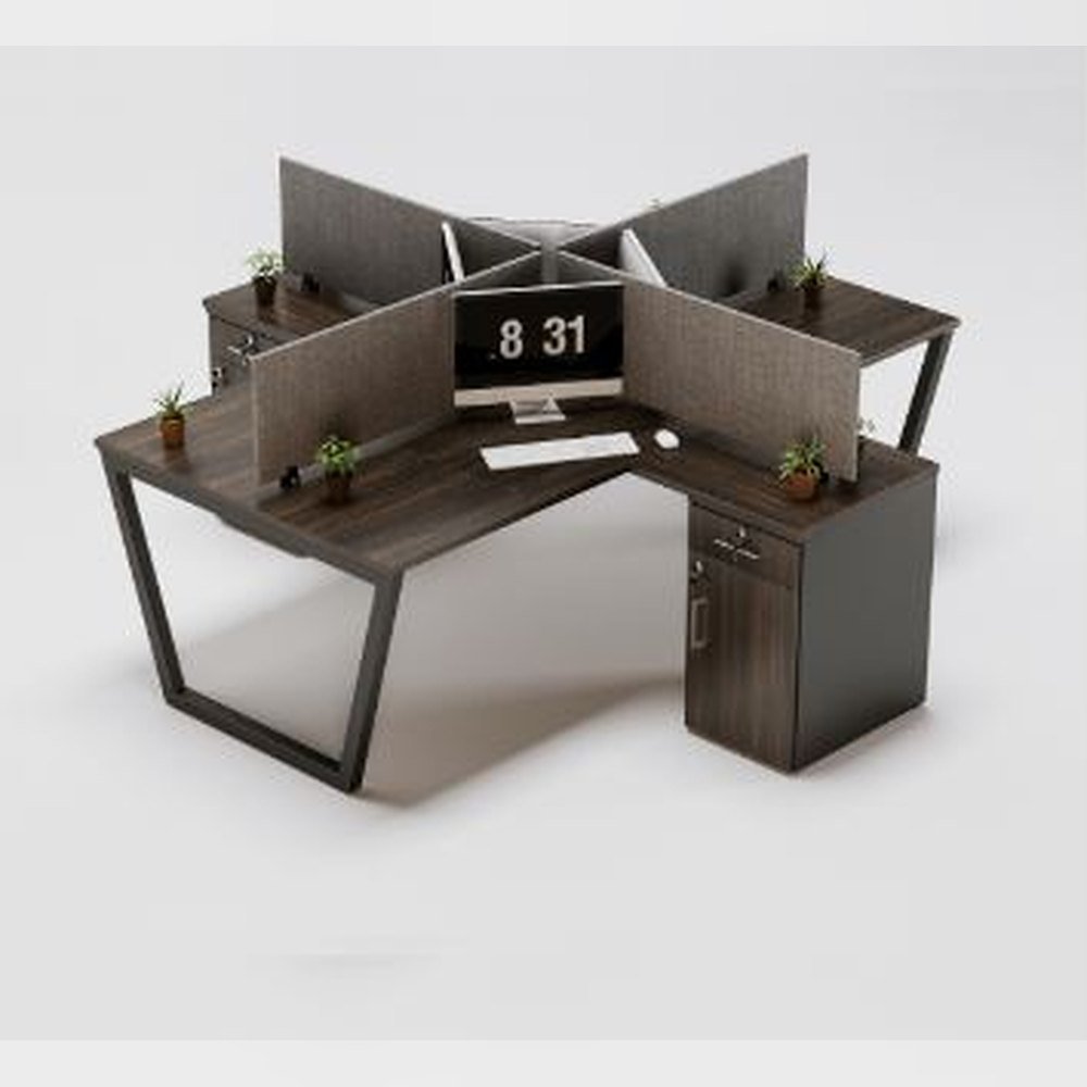Optimus 4-Person Cubicle Workstation