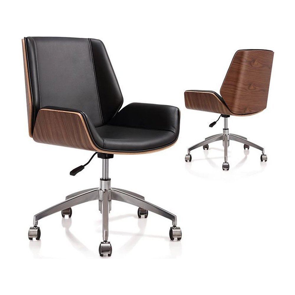 Walnut Shell Chair – Mid Back
